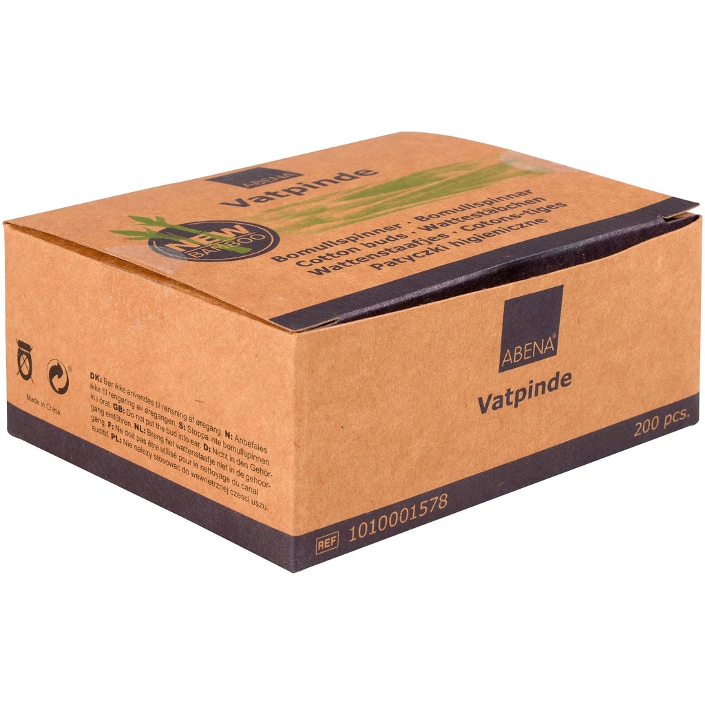 Bomullspinnar i Bambu 200 st/fp