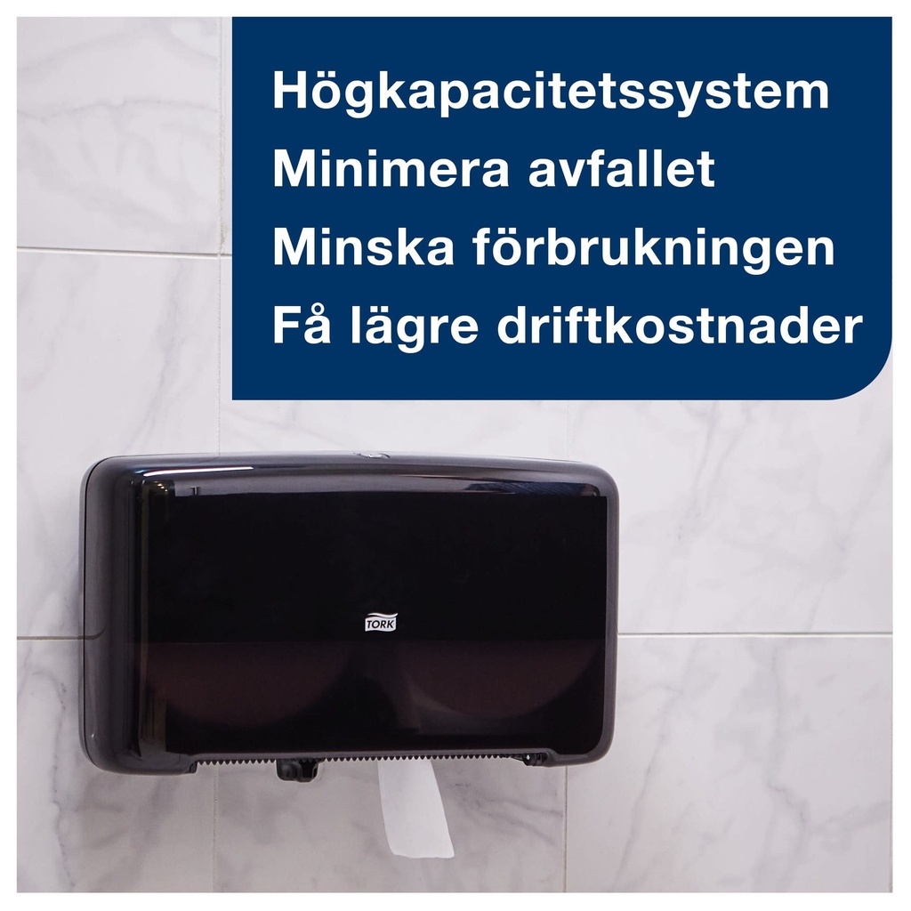 Dispenser Toalettpapper Mini Jumbo Twin svart