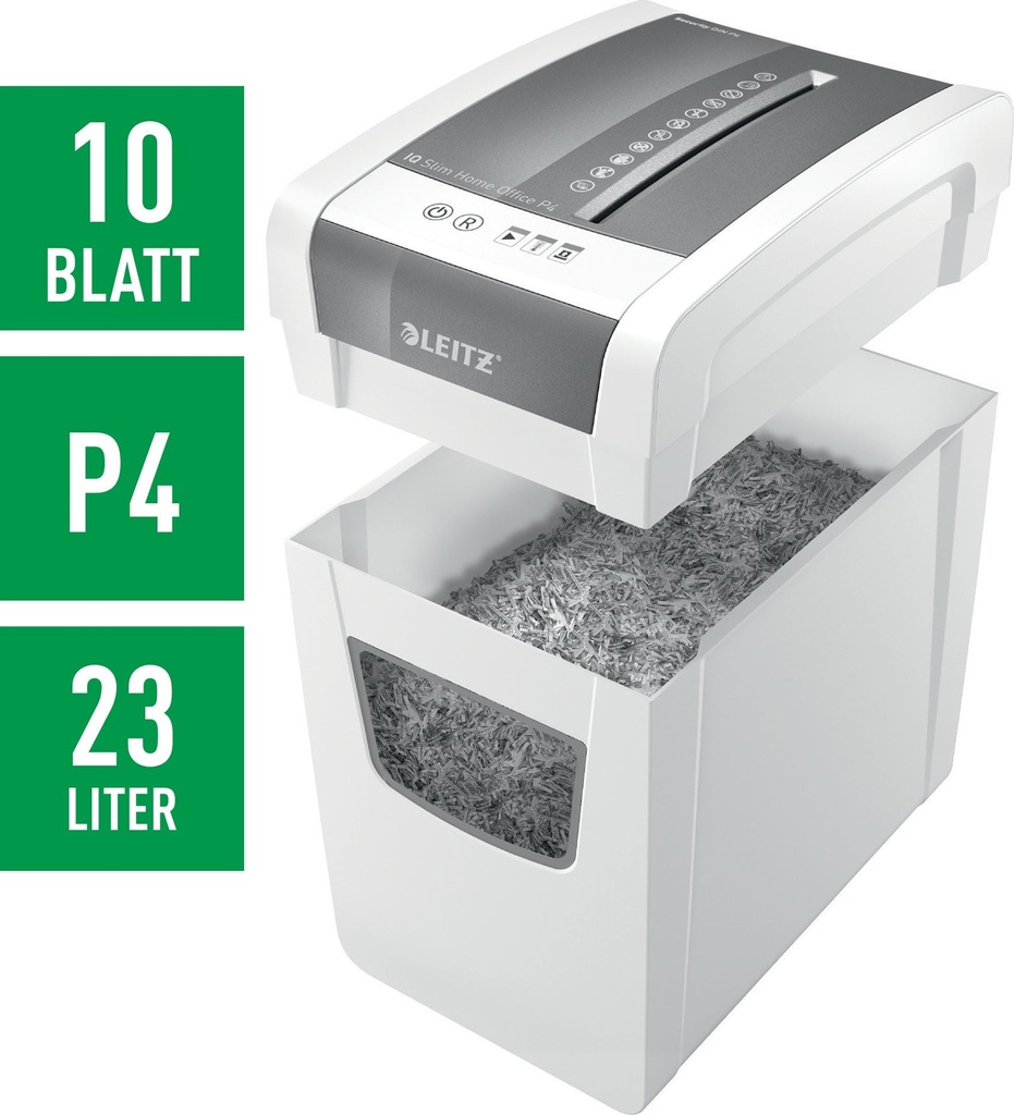 Dokumentförstörare Leitz IQ Slim Home Office P4