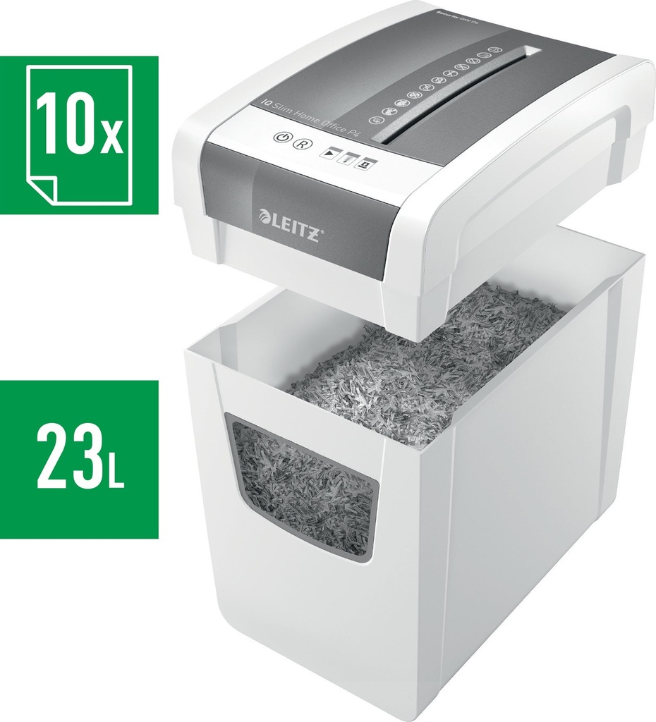 Dokumentförstörare Leitz IQ Slim Home Office P4