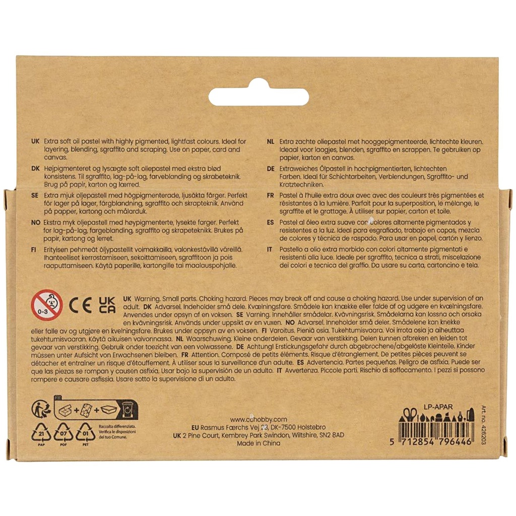 Oljespasteller 7 cm 11 mm 12-pack