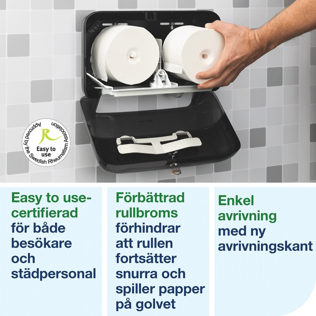 Dispenser T7 OptiServe® Coreless Twin Svart