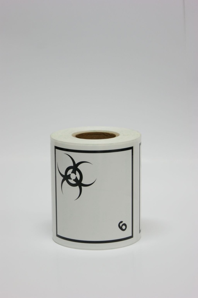 Farligt gods-etiketter 6.2 Infectious Substance 250 st/rulle