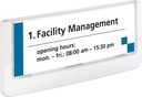 Dörr-/Väggskylt Click Sign 149x52,5 mm vit