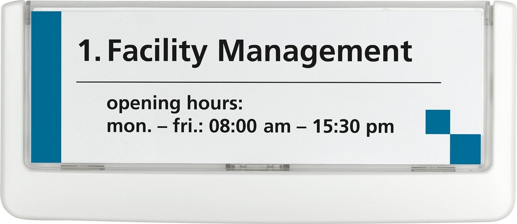 Dörr-/Väggskylt Click Sign 149x52,5 mm vit