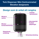 Dispenser Torkpapper Centrum Tork M2  svart