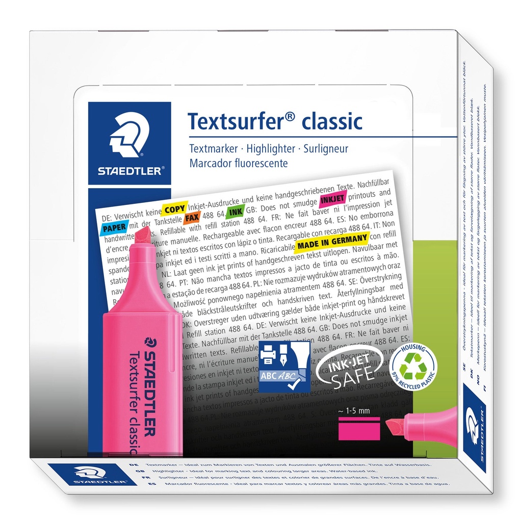 Överstrykningspenna Stadtler 364  - Textsurfer Classic rosa