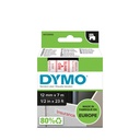 Märkband Dymo D1 Röd/Vit  12 mm