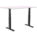 Skrivbord el Easydesk Adapt VI vit/svart 140x80 cm