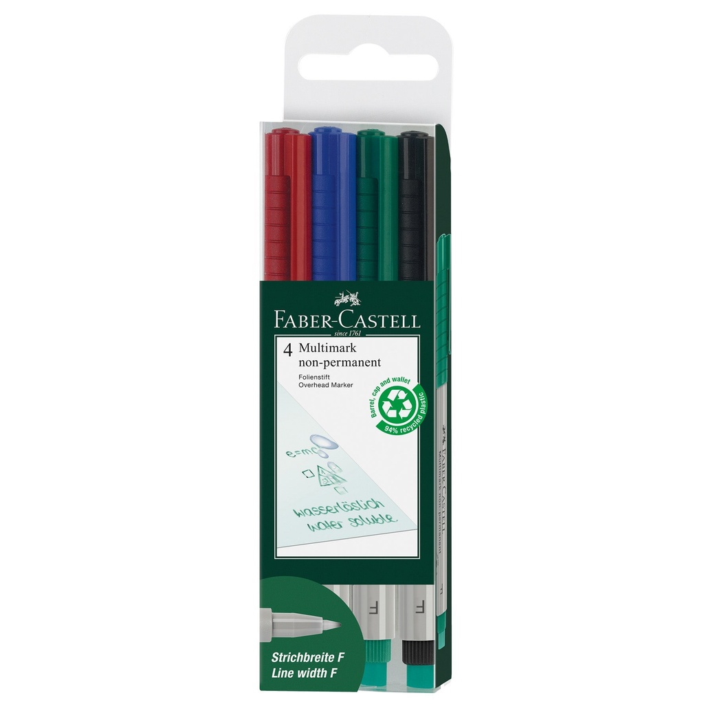 Penna Faber-Castell Fine vattenbaserad 4/set