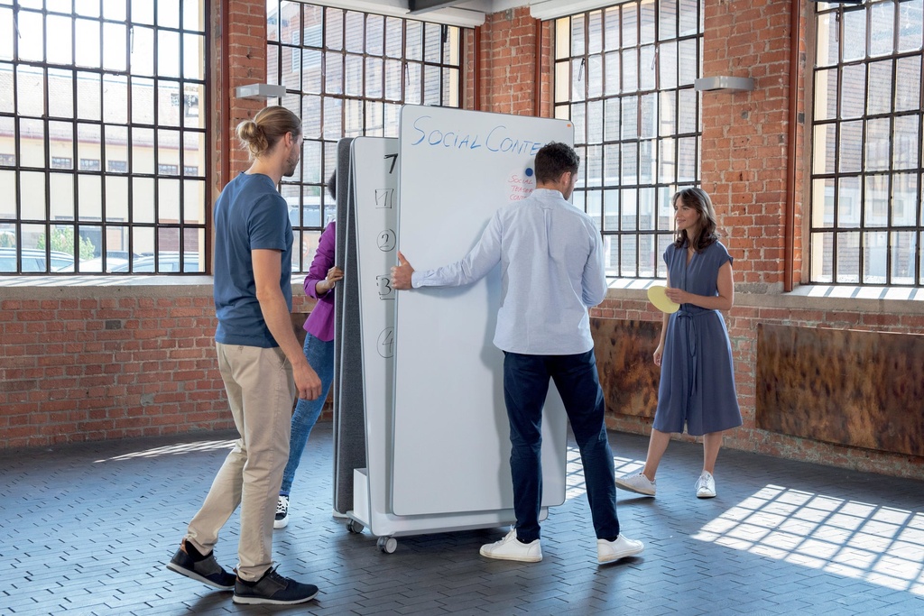 Mobil Whiteboard Move & Meet Svart