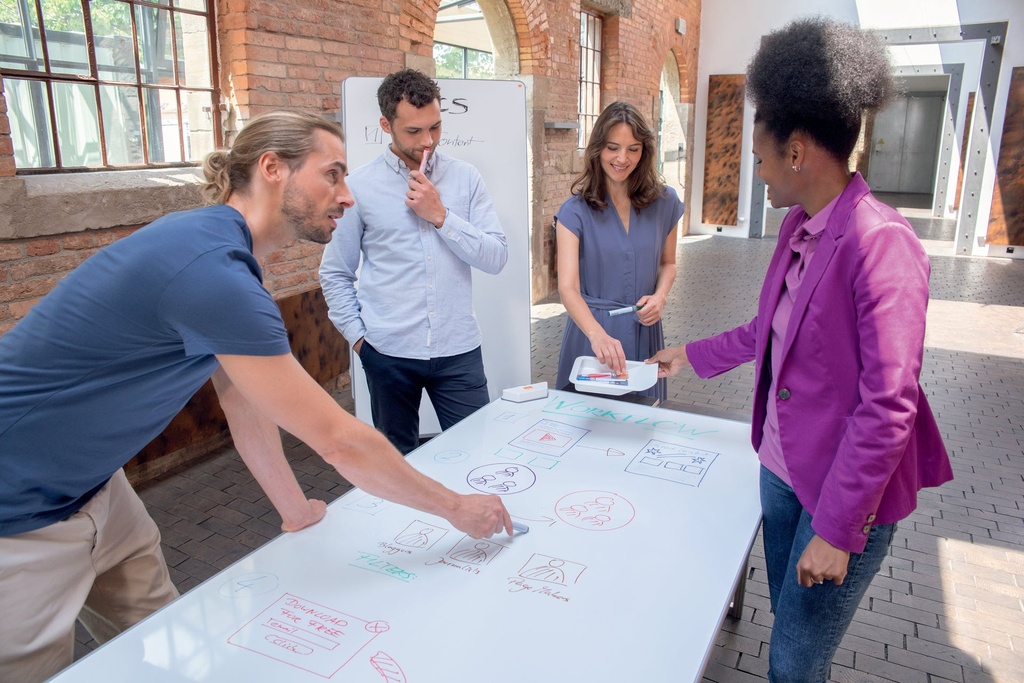 Mobil Whiteboard Move & Meet Svart