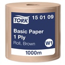 Avtorkningspapper Basic Tork W1 1000 Meter Brun
