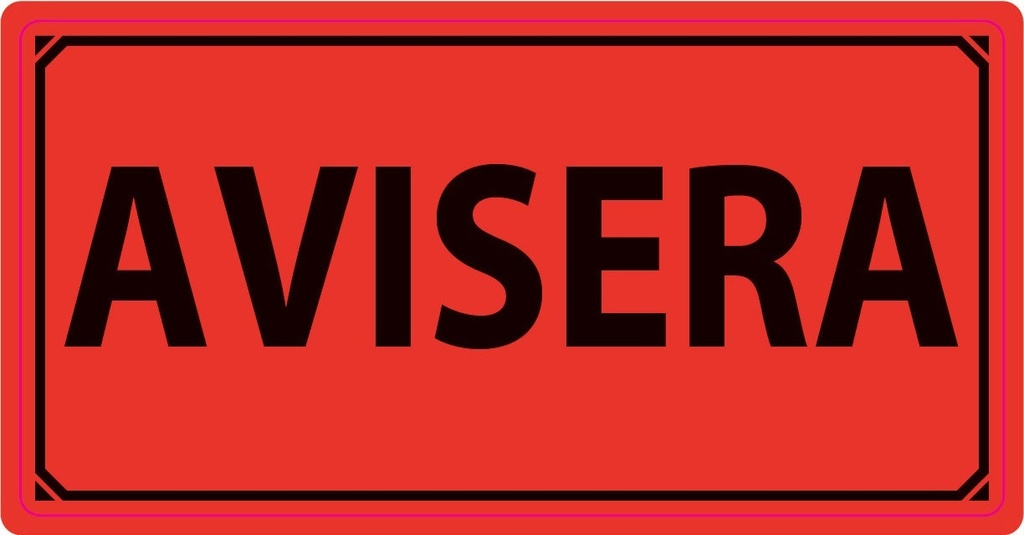 Varningsetikett Avisera 1000/rl