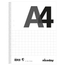 Kollegieblock A4 60g rutat 3/fp