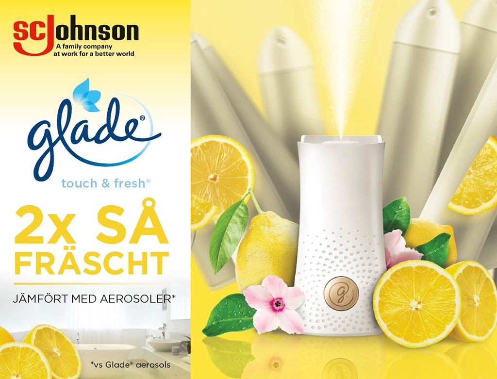 Luftfräschare One Touch Fresh Lemon refill 12-pack