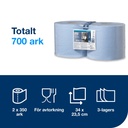 Avtorkningspapper Xtra Kraftigt Tork W1/W2 119 Meter Blå