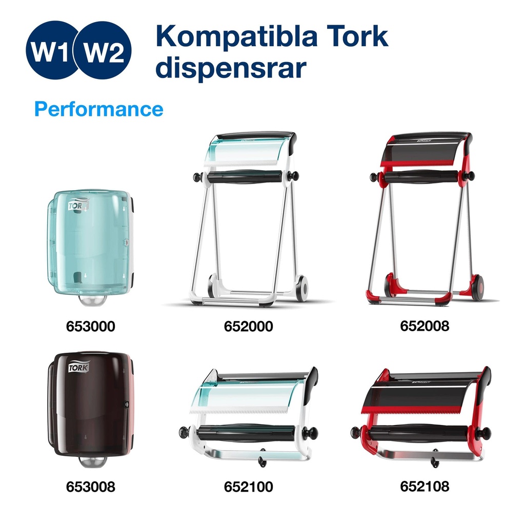 Avtorkningspapper Xtra Kraftigt Tork W1/W2 119 Meter Blå