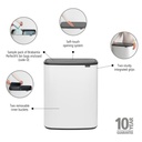 Touch Bin Bo 2x30 liter Vit