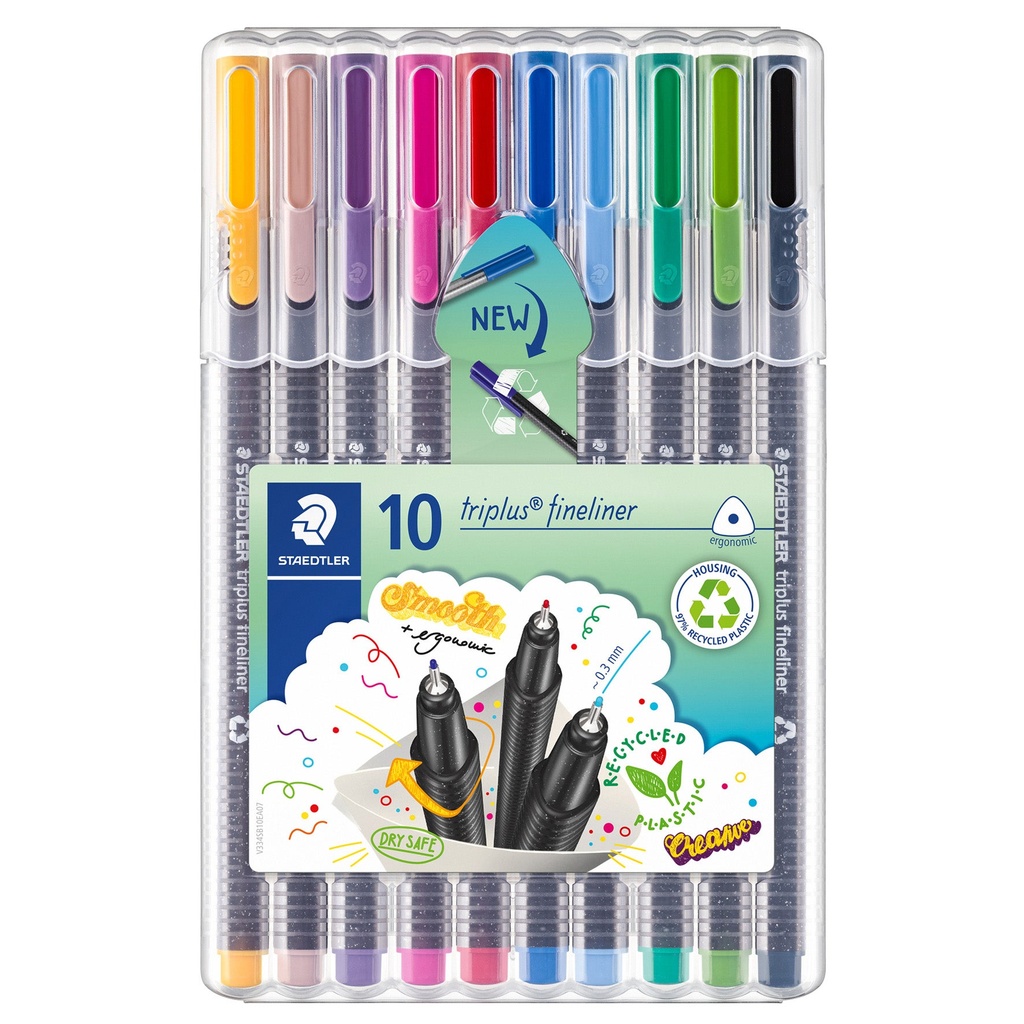 Fiberpenna Staedtler 0,3 10 st/fp