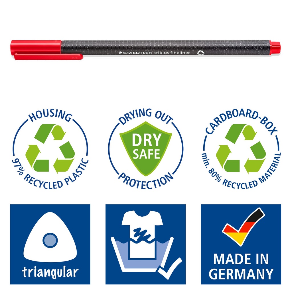 Fiberpenna Staedtler 0,3 10 st/fp