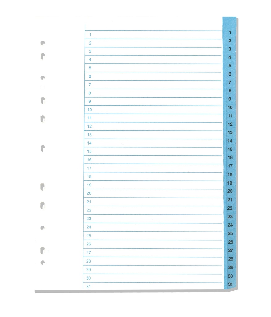 Register papper A4 1–31