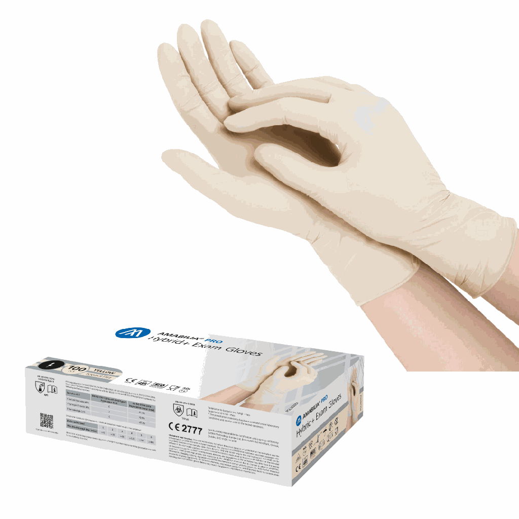 Engångshandske Hybrid+ stl L 100-pack