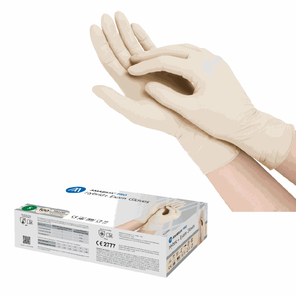 Engångshandske Hybrid+ stl S 100-pack