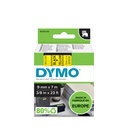 Märkband Dymo D1 9 mm svart/gul