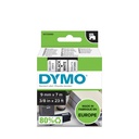 Märkband Dymo D1 9 mm svart/vit