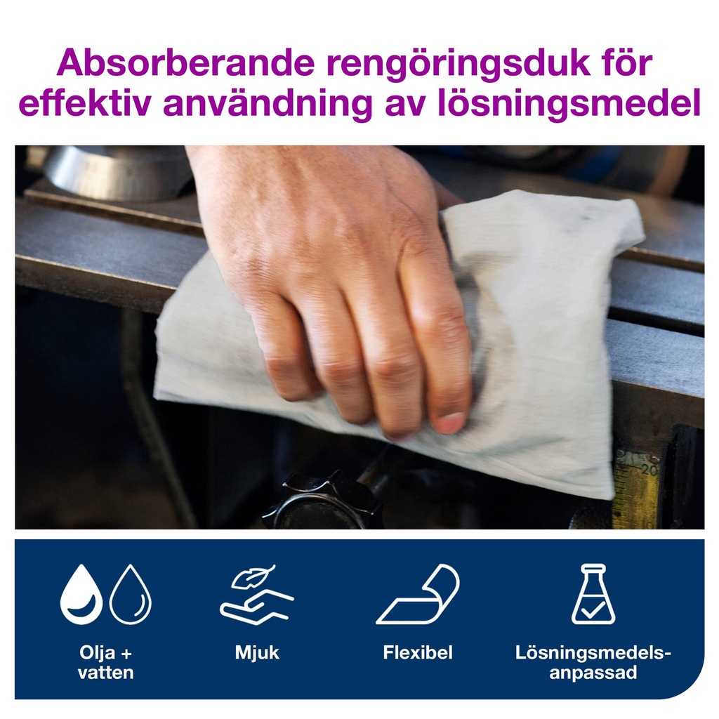 Rengöringduk Flexibel Tork W1/W2/W3 148,2 meter grå