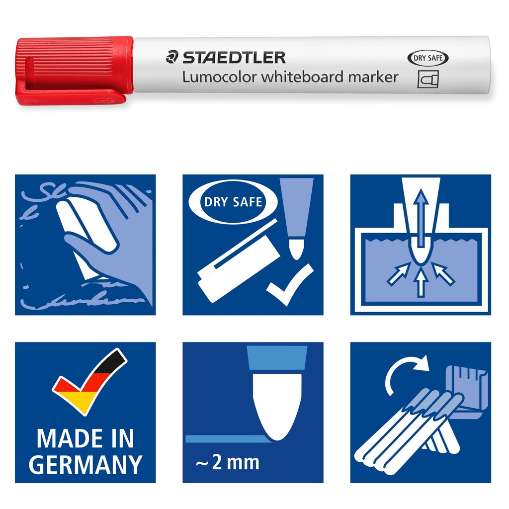 Whiteboardpenna rund 10-pack