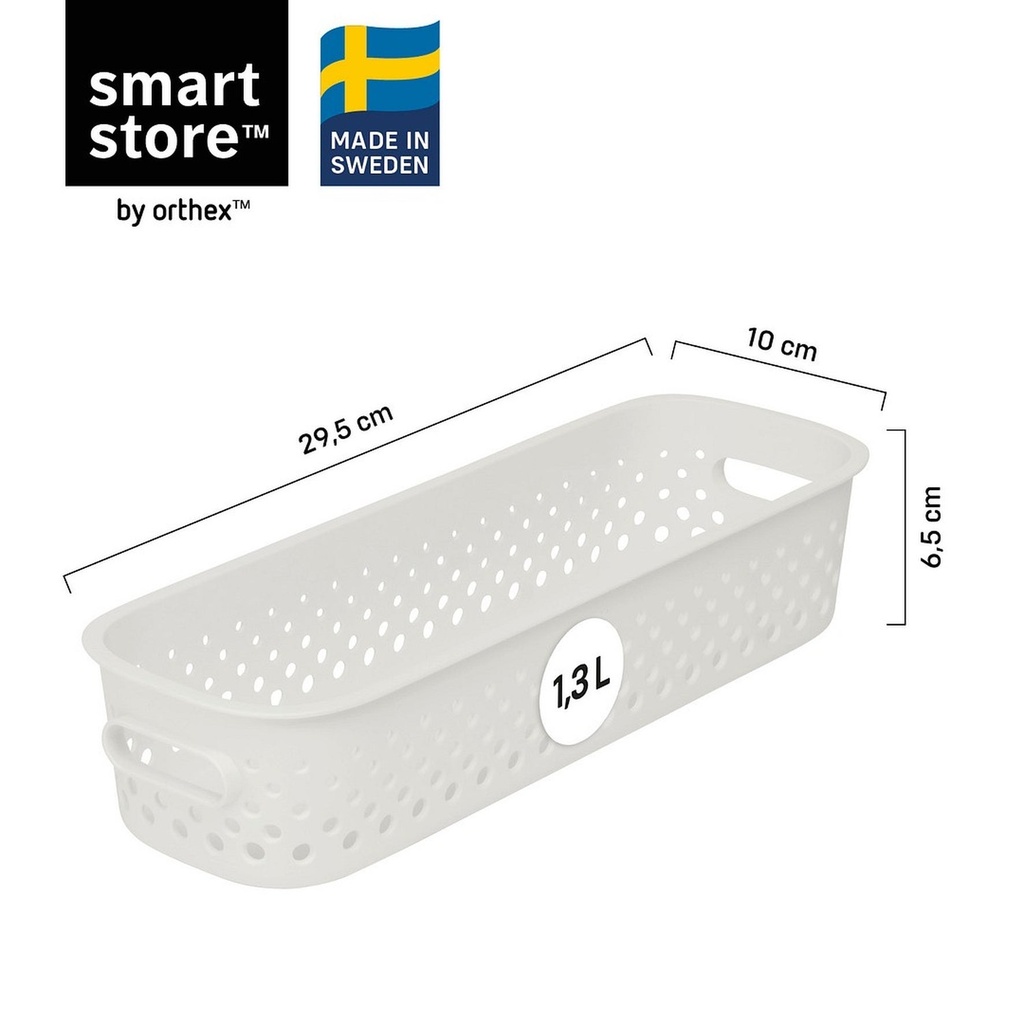 Förvaringslåda Essence Slim 29,5x10x6,5cm Vit