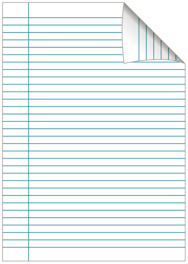 Skrivhäfte A4 linjerat 8,5mm