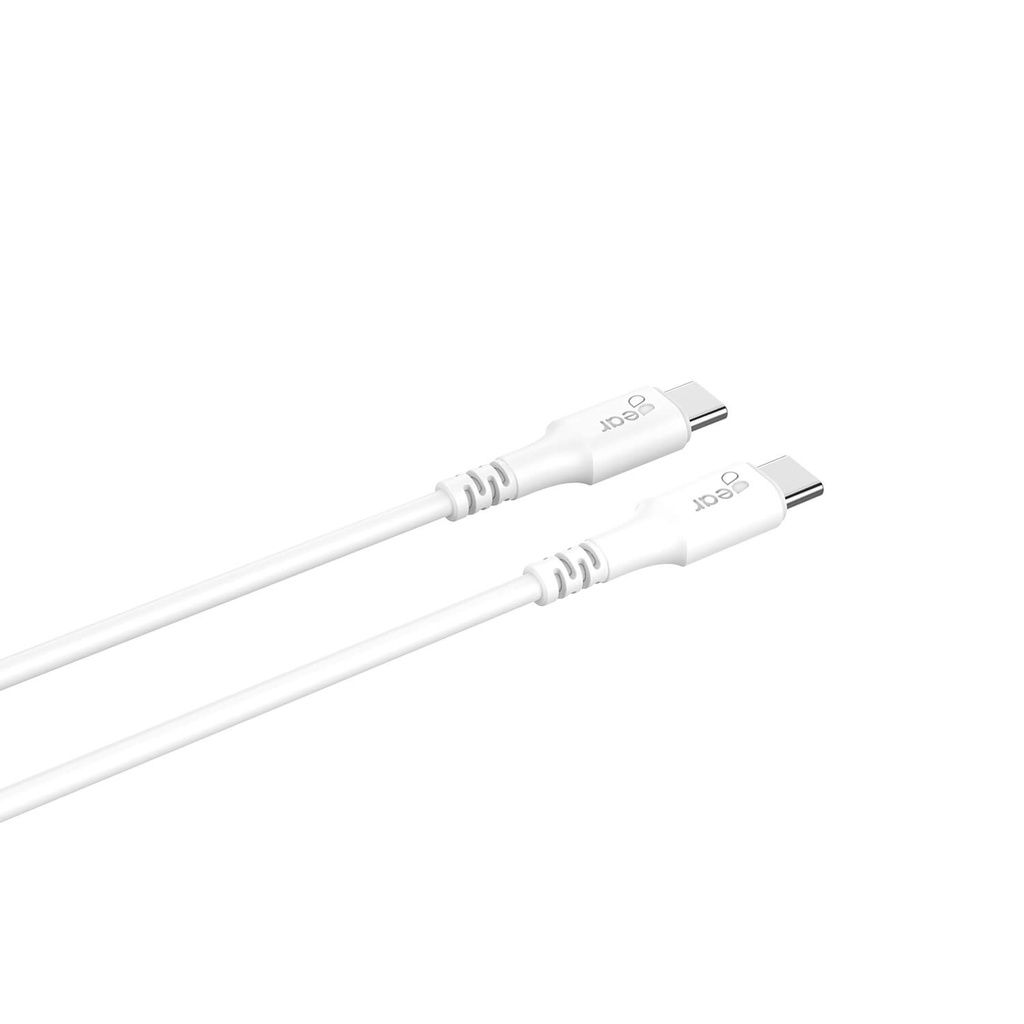 Laddkabel USB-C till USB-C 2.0 1 m vit