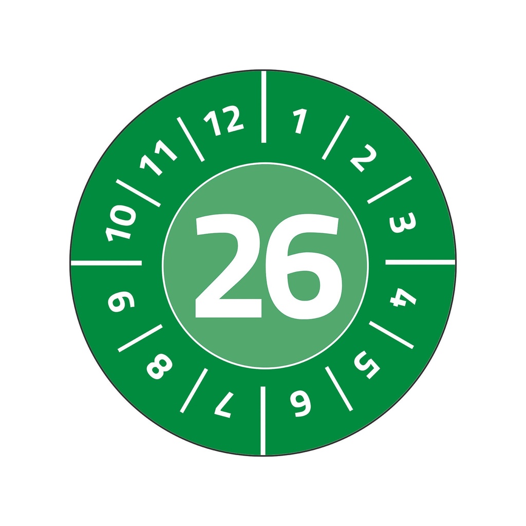 Inspektionsdatumetikett 2026 120/fp