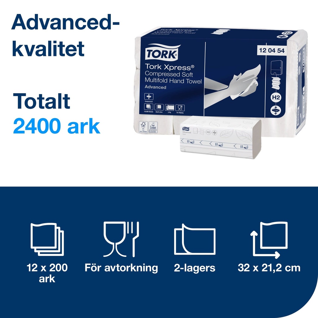 Pappershandduk Xpress® M Advanced Compressed Soft 2400/trp