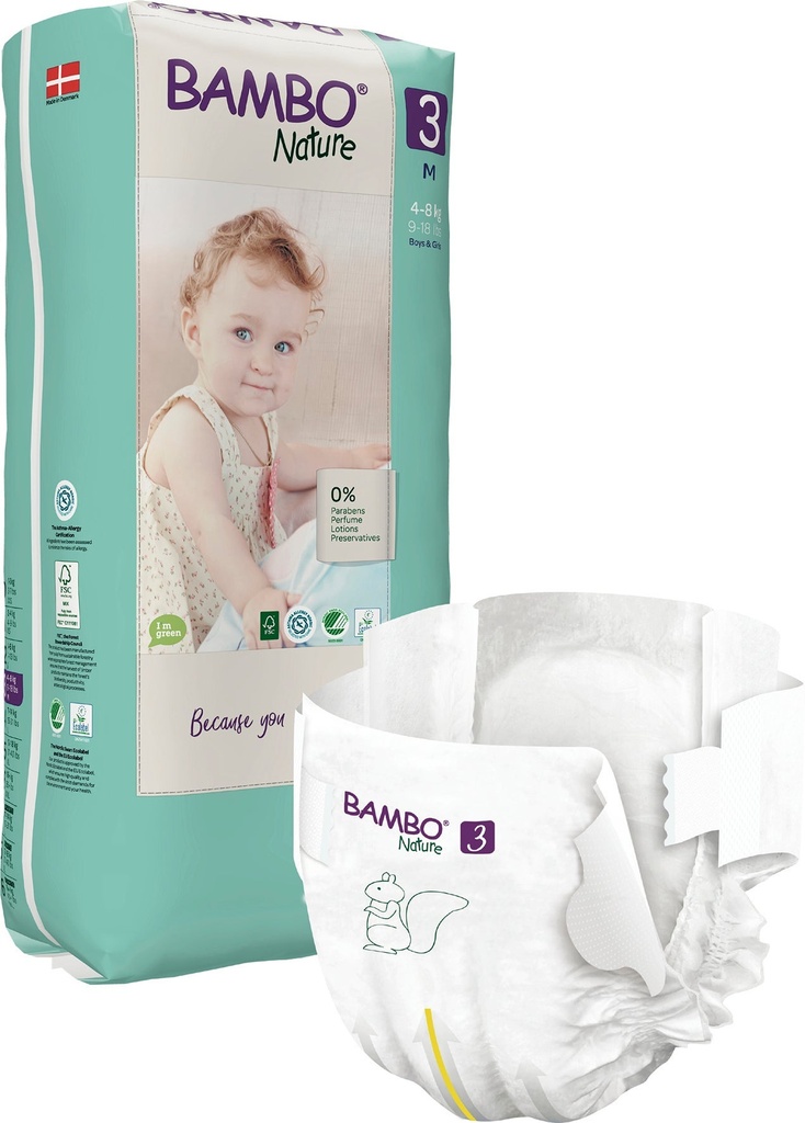 Blöja Bambo Nature 4-8 kg tall 52 st/fp