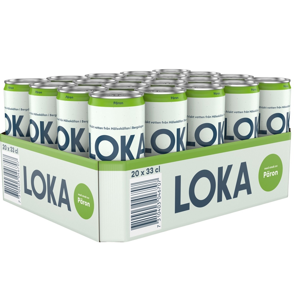 Kolsyrat vatten Loka Päron 33 cl sleek can inkl pant