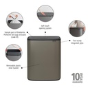 Touch Bin Bo 60 liter Platinum