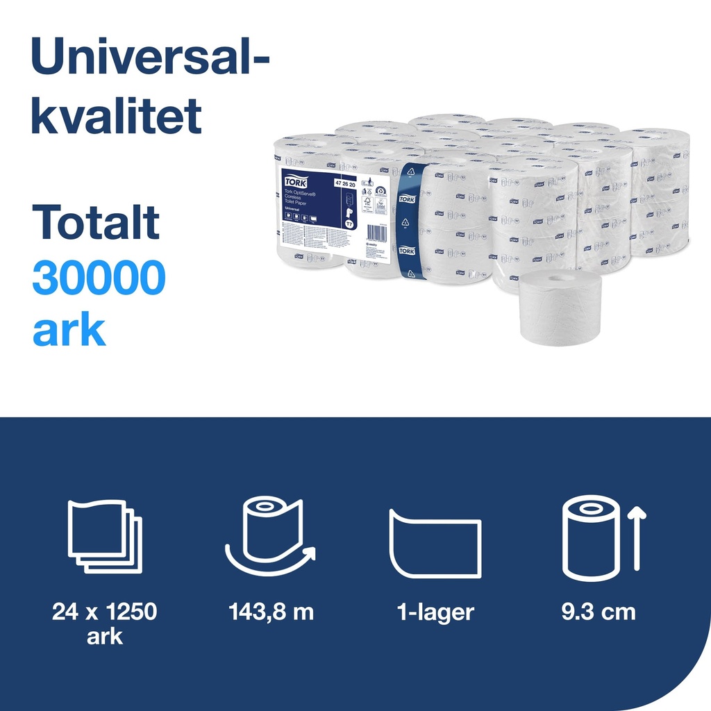 Toalettpapper OptiServe® Coreless Universal T7