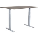 Skrivbord el Easydesk Adapt VI grå/aluminium 140x80 cm