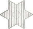 Pärlplatta stjärna 15 cm transparent