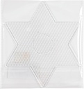 Pärlplatta stjärna 15 cm transparent