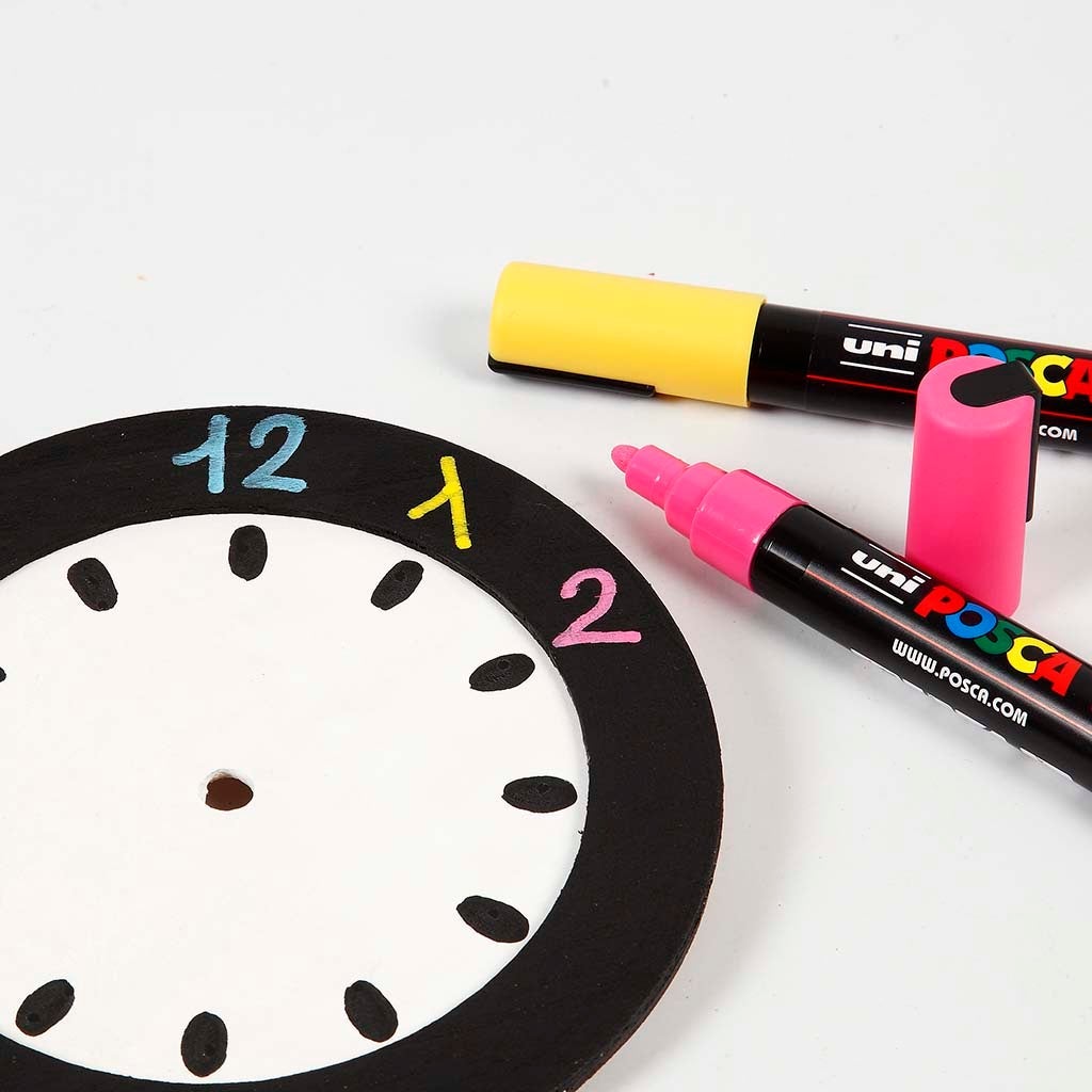 Klocka med träram 15 cm plywood