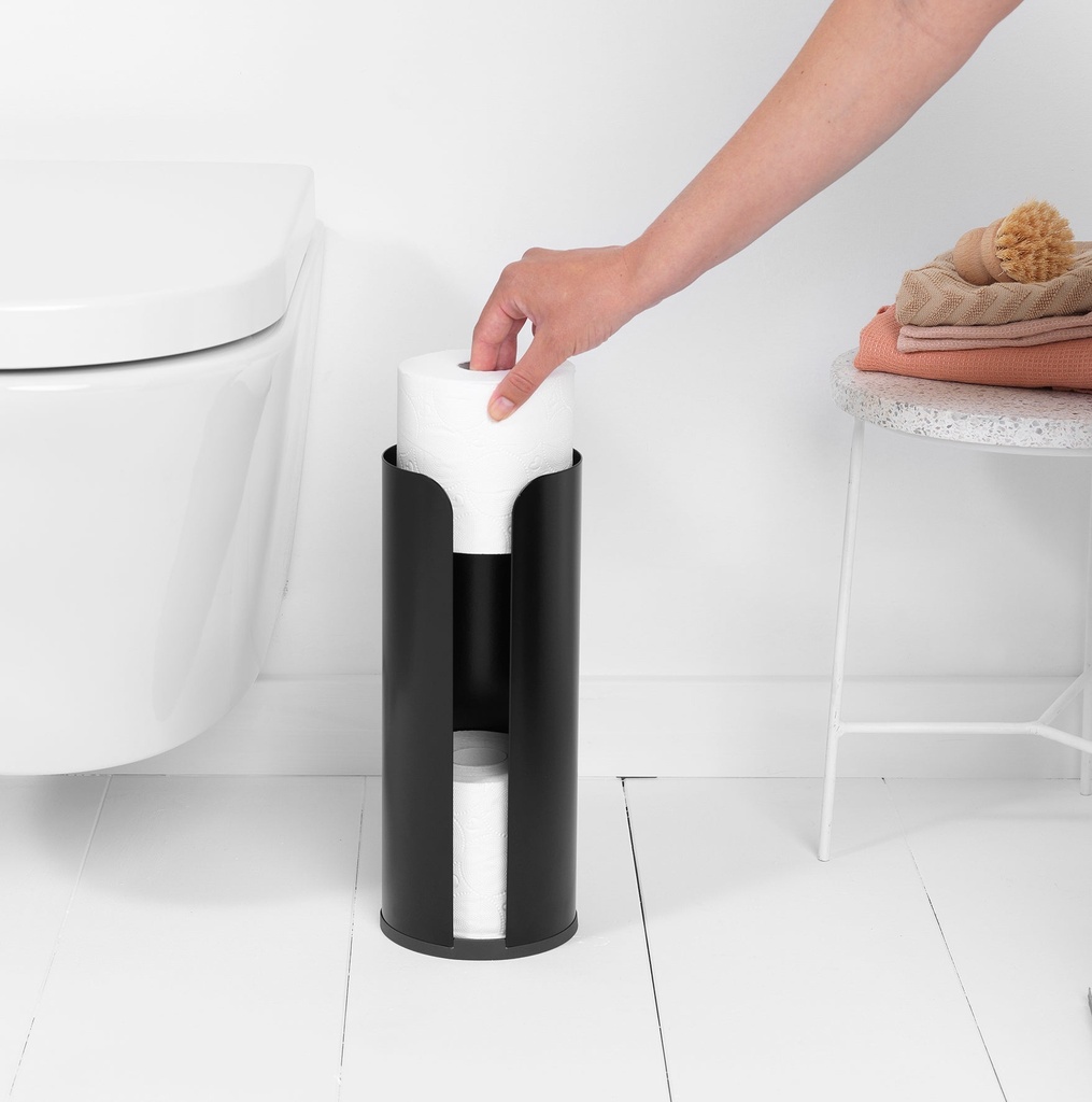 Toalettrullebehållare Mattsvart Brabantia