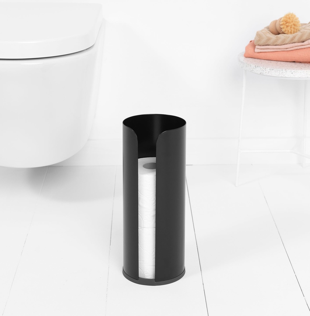 Toalettrullebehållare Mattsvart Brabantia
