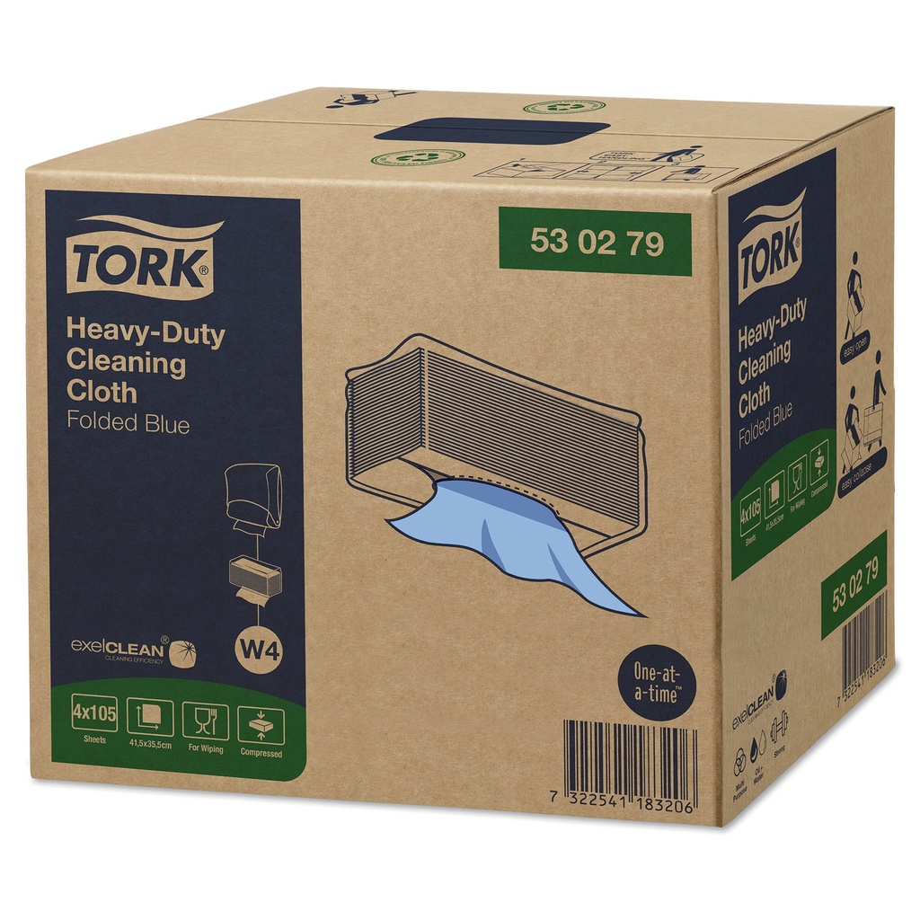 Rengöringsduk Tork Kraftig W4, 105x4st/fpk