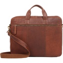 Portfölj skinn 16'' 2 fack Cognac
