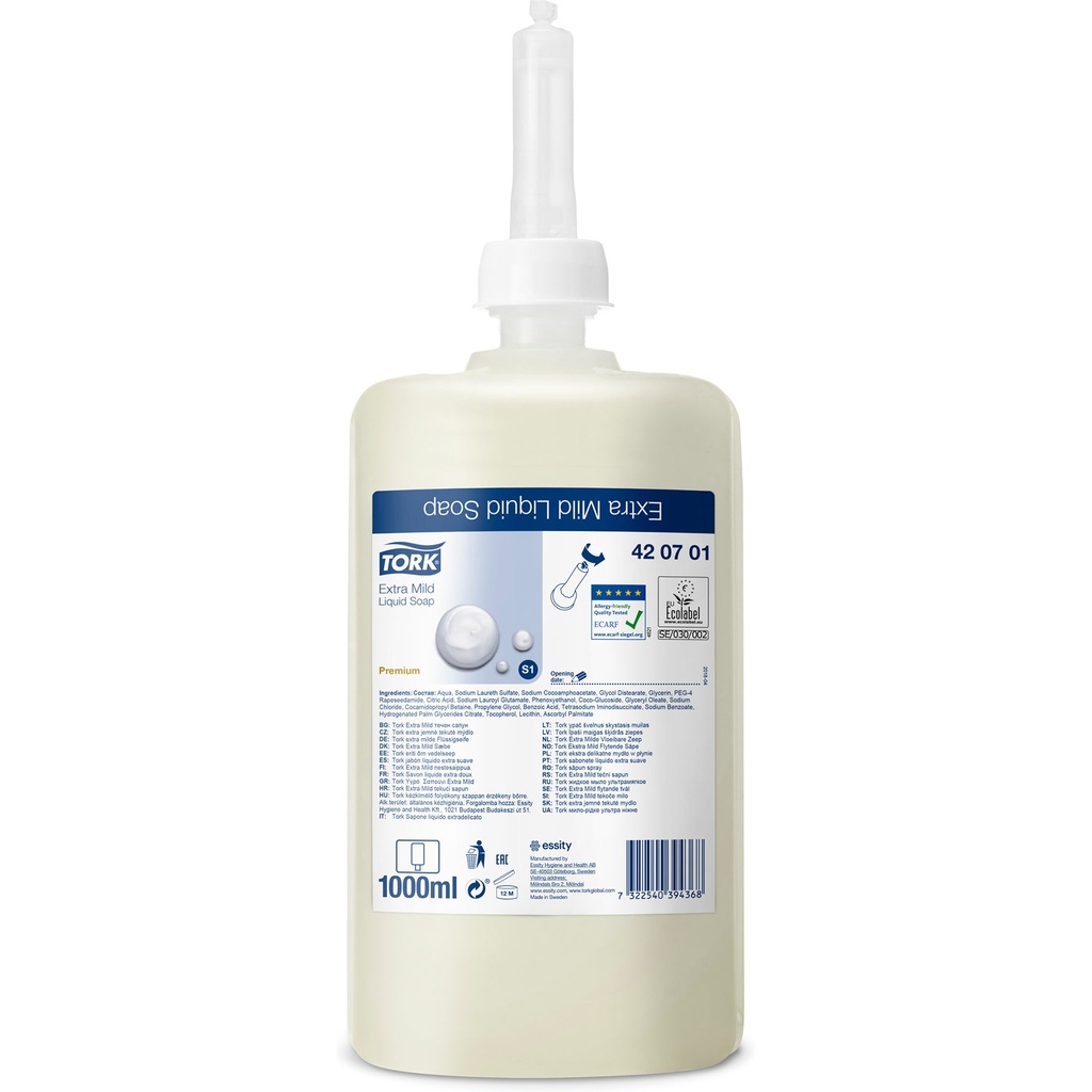 Tvål Sensitive Tork S1 1 liter